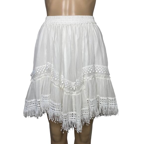 Rococo Sand Cia Off White Mini Skirt NEW size XS - Picture 2 of 9